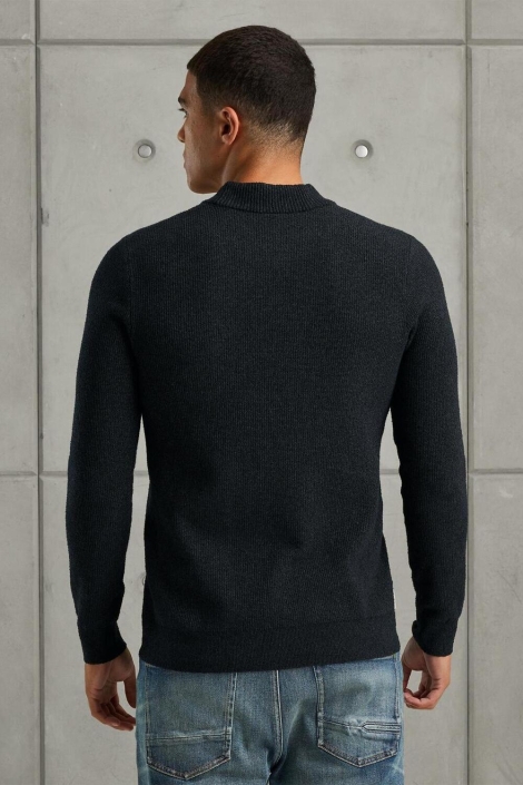 Cast Iron mock neck fine boucle